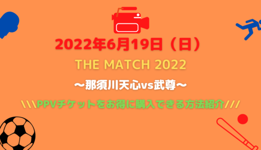 ザマッチ2022のPPVの価格（金額）やお得な買い方は？同時視聴方法も紹介！